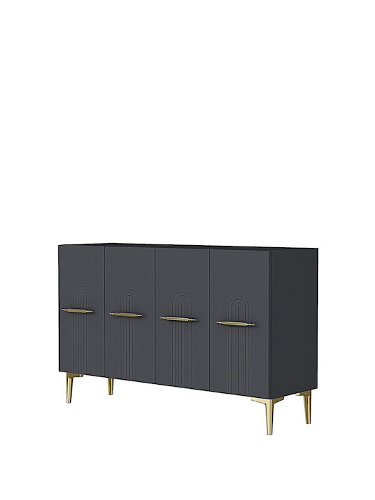Μπουφές Ξύλινος Γκρι 120x32x75cm