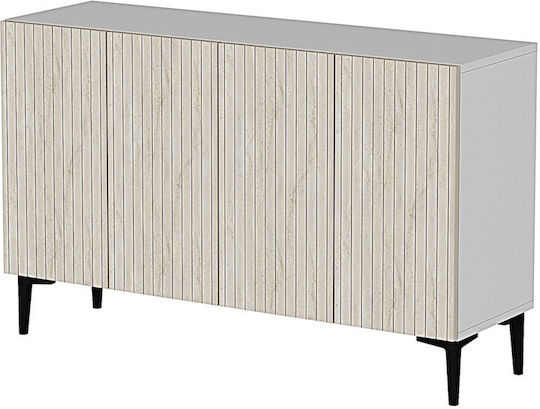 SteweHome Sideboard Holz 120x32x75cm Mehrfarbig