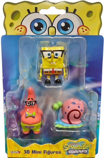 Just Toys Spongebob Movie 3D Mini Figures Spongebob 3 Pieces Spongebob Plankton Spongebob 0608