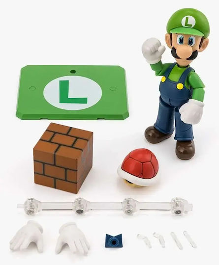 Tamashi Nations Super Mario Super Mario S.h. Figuarts Luigi Action Figure in 1:12 Scale