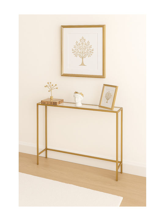 Wooden Sideboard Gold 100x20x85cm