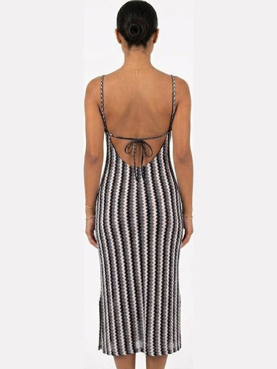 Soccus Women's Maxi Beach Caftan White-Grey-Black
