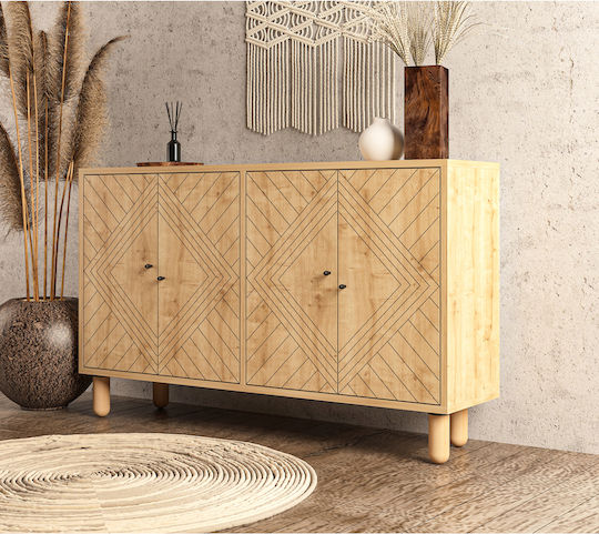 SteweHome Sideboard Holz 120x30x73cm Mehrfarbig SteweHome Sideboard Holz 120x30x73cm Mehrfarbig