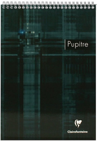 Clairefontaine Μπλοκ Σημειώσεων Σπιράλ Α4 80 Φύλλων Ριγέ με Σκληρό Εξώφυλλο και Στυλοθήκη RED