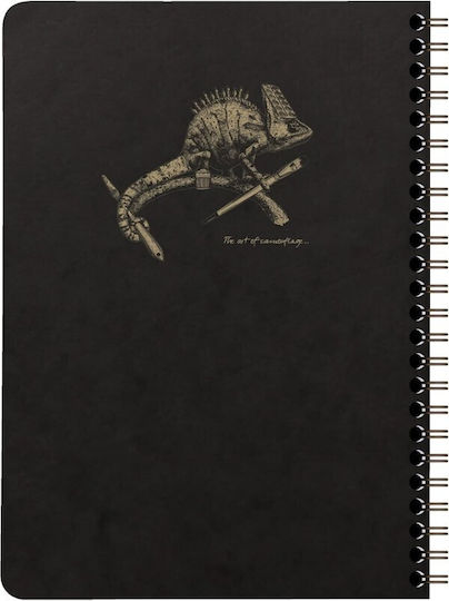 Clairefontaine Flying Spirit Σημειωματάριο Σπιράλ A5 Ριγέ Μαύρο
