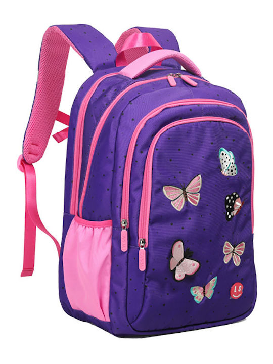 Lyc Sac School Backpack for Elementary Purple 29.5L