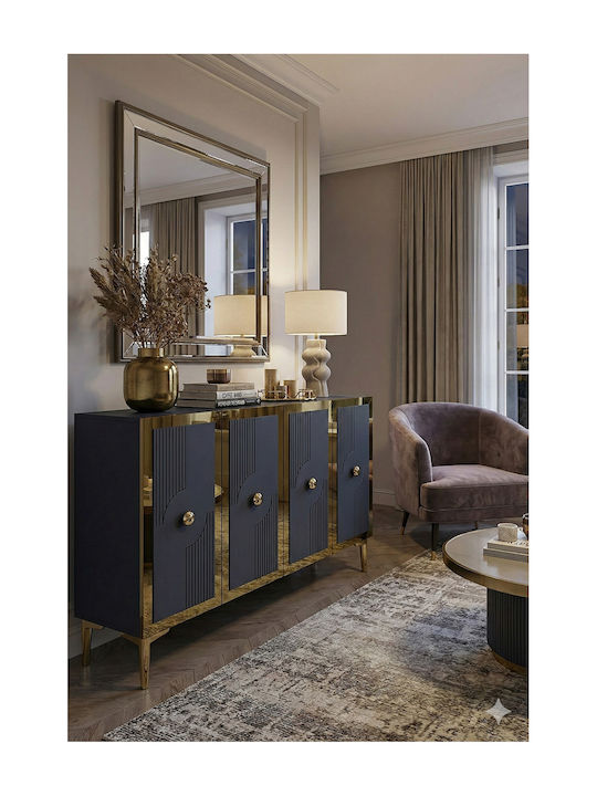 Wooden Sideboard Gray 120x32x75cm