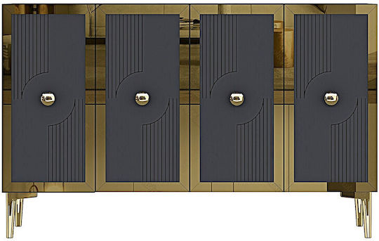 Μπουφές Ξύλινος Γκρι 120x32x75cm