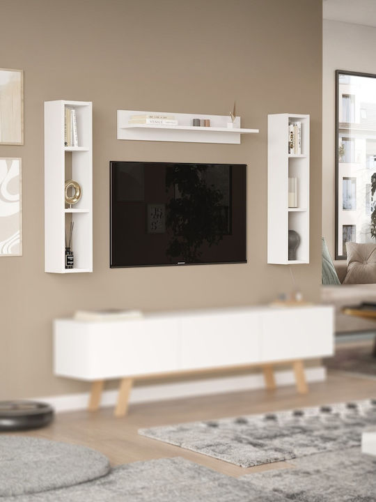 Wohnzimmer TV-Einheit Weiß M90xB160xH160cm