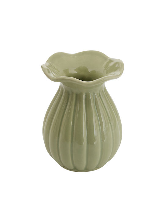 Vază Decorativă Ceramică Bud Verde 9x9xÎnălțime 12.2cm