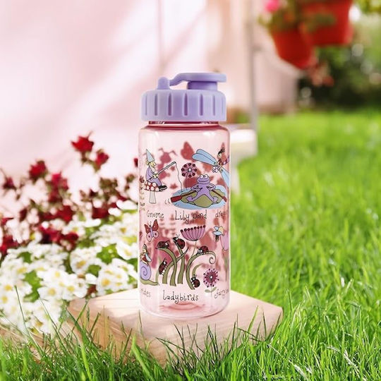 Tyrrell Katz Kinderflasche Kunststoff mit Strohhalm Rosa 400ml