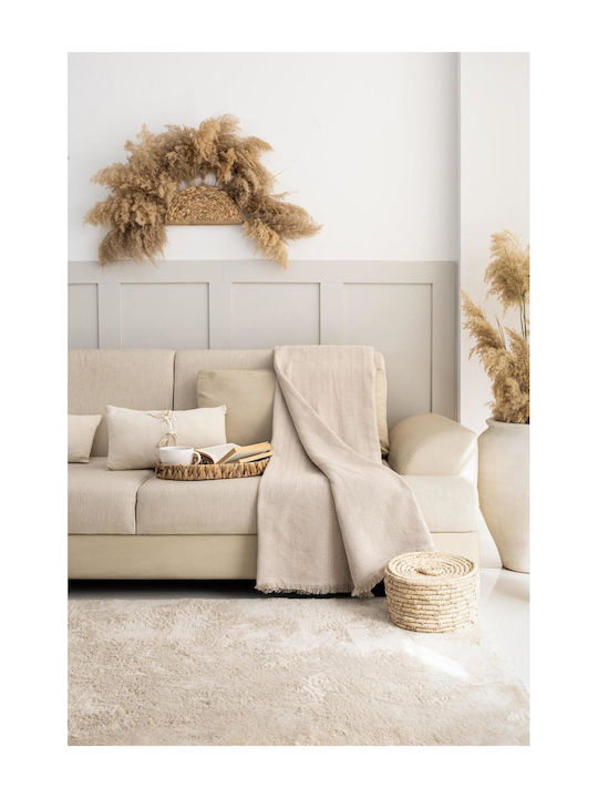 SteweHome Ριχτάρι Τριθέσιου Καναπέ 180x315εκ. 100% Ανακυκλωμένο Βαμβάκι