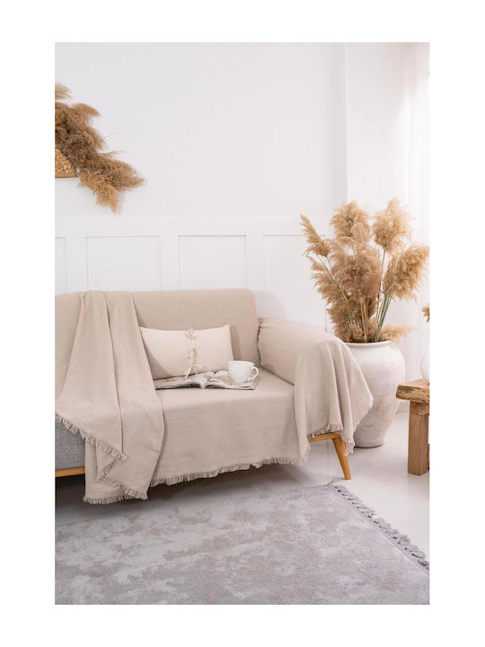 SteweHome Ριχτάρι Τριθέσιου Καναπέ 180x315εκ. 100% Ανακυκλωμένο Βαμβάκι