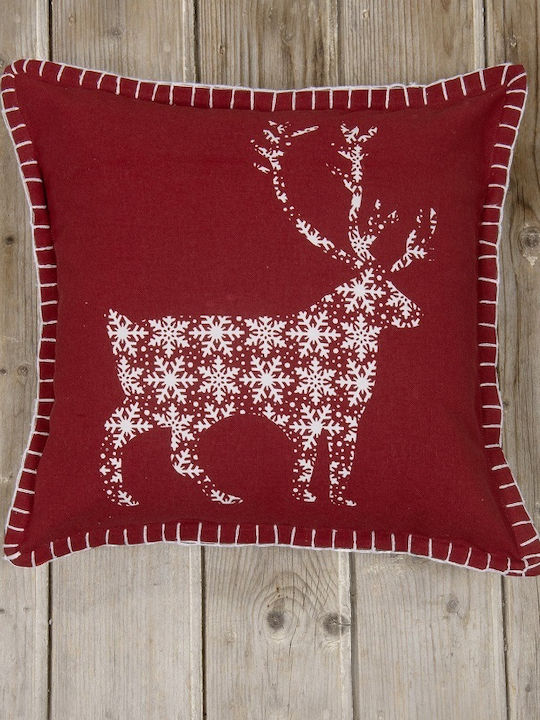 Nima Husă Decorativă de Crăciun pentru Pernă Pătrată Glory Burgundy 45x45buc