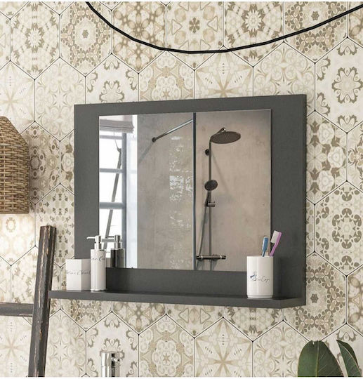 SteweHome STE-000663-P663 Καθρέπτης από Μοριοσανίδα με Ράφι 60x45cm SteweHome STE-000663-P663 Καθρέπτης από Μοριοσανίδα με Ράφι 60x45cm