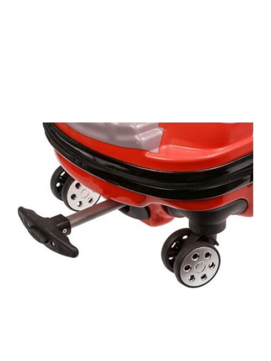 A2S Copii Valiză de Călătorie Cabină Dură Roșie cu 4 roți Înălțime 45cm