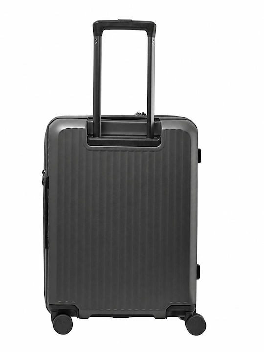 Nautica Cabin Hard Travel Suitcase Silver Grey with 4 Wheels Height 55cm
