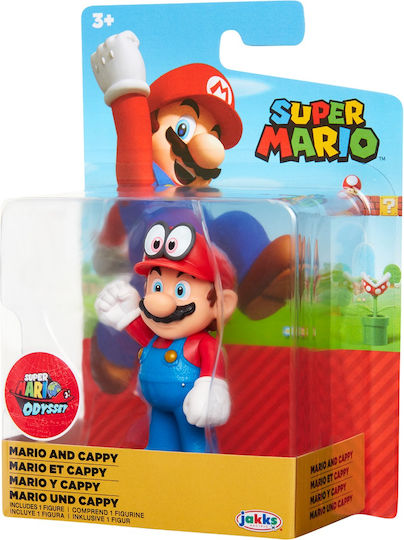 Jakks Pacific Miniature Toy Mario and Cappy for 3+ Years 7cm.
