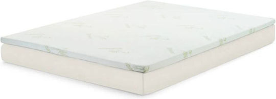 SteweHome Mattress Topper Single Foam with Removable Cover 90x200x2cm