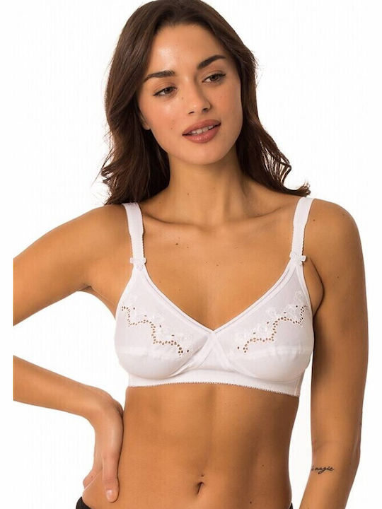Elasti Cross Bra without Padding without Underwire White