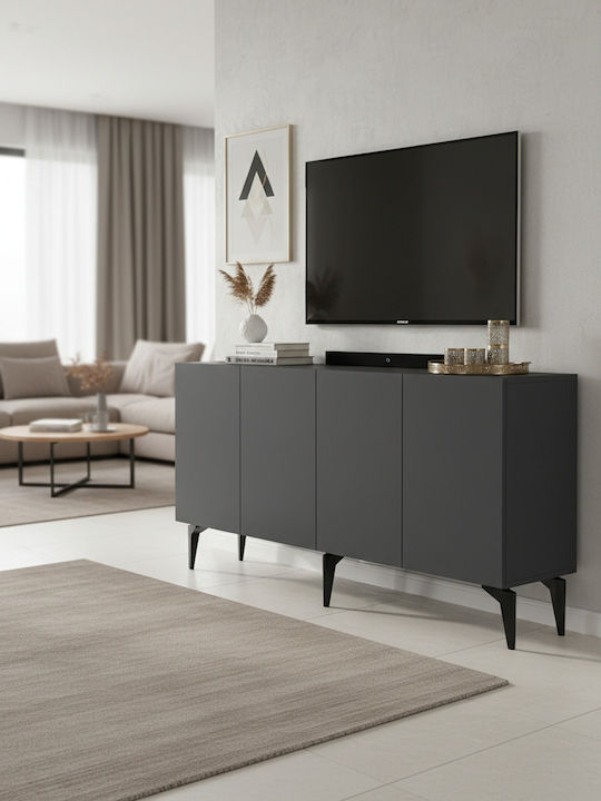 Gray TV Stand L150xD32xH75cm