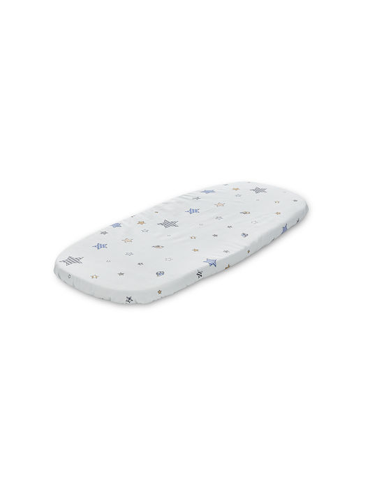 Lorelli Baby Cradle Sheet Cotton Fitted Blue 90x50cm