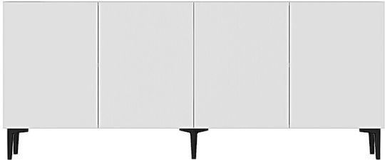 Wooden Sideboard White 180x32x75cm