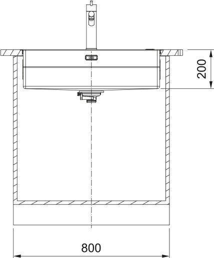 Franke Box Bxx Подплотова Кухненска Мивка Inox Д79xШ51cm