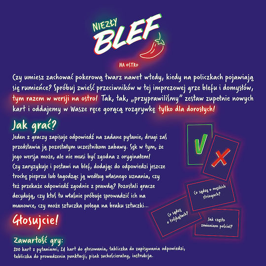 Board Game Nice Bluff 18+ Years Old (PL) Trefl