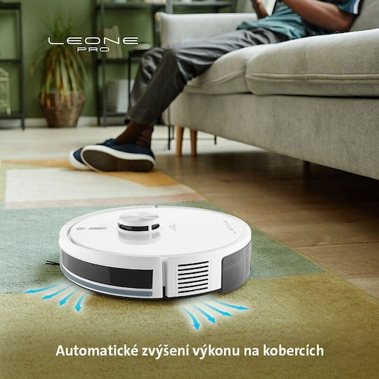 ETA Leone Pro Σκούπα Ρομπότ με Χαρτογράφηση Laser & Απορρόφηση 5000Pa Λευκή