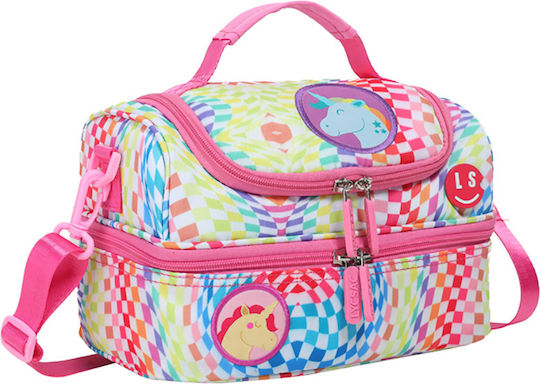 Lyc Sac Kids' Insulated Lunch Bag Handbag 5.5L Multicolour Unicorns 15x14x24cm