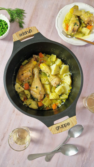 Gruppe Cookin Deep Pot made of Aluminum 4lt / 24cm