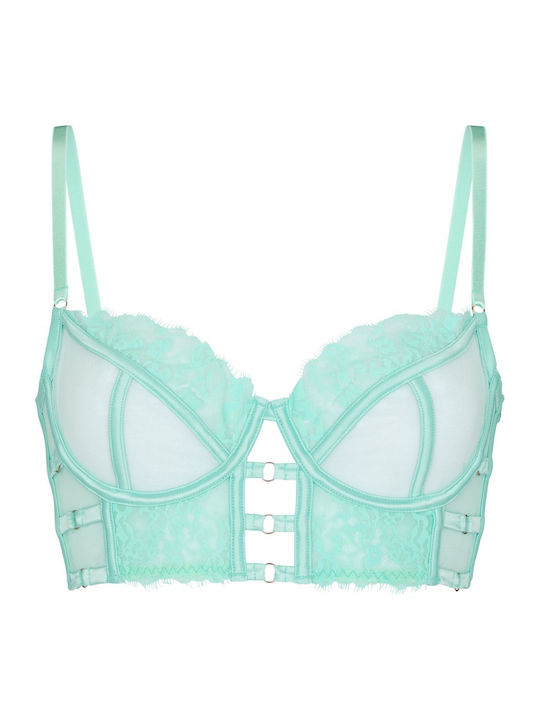 Green Bra Without Padding With Underwire