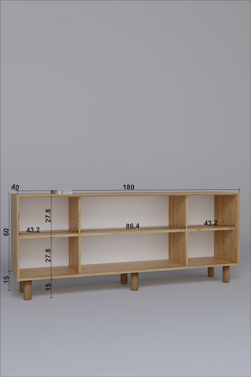 Μπουφές Ξύλινος Πολύχρωμος 180x40x75cm