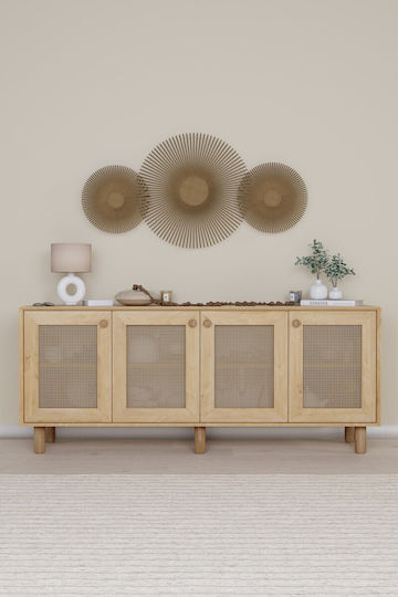 Μπουφές Ξύλινος Πολύχρωμος 180x40x75cm
