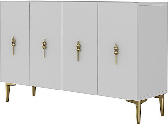SteweHome Μπουφέ Ξύλινος Λευκά 120x32x75cm SteweHome Μπουφέ Ξύλινος Λευκά 120x32x75cm