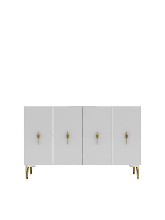 Буфет Дървен Бял 120x32x75см