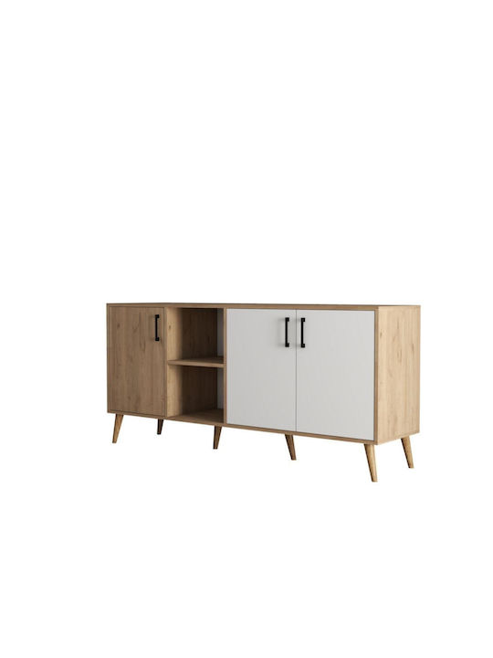 SteweHome Sideboard Holz 180x45x83cm Beige