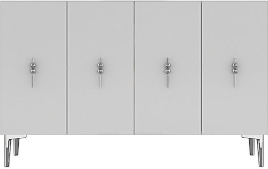 Буфет Дървен Бял 120x30x75cm