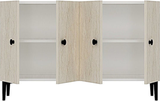 Wooden Sideboard Multicolour 120x32x75cm