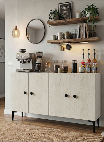 Wooden Sideboard Multicolour 120x32x75cm