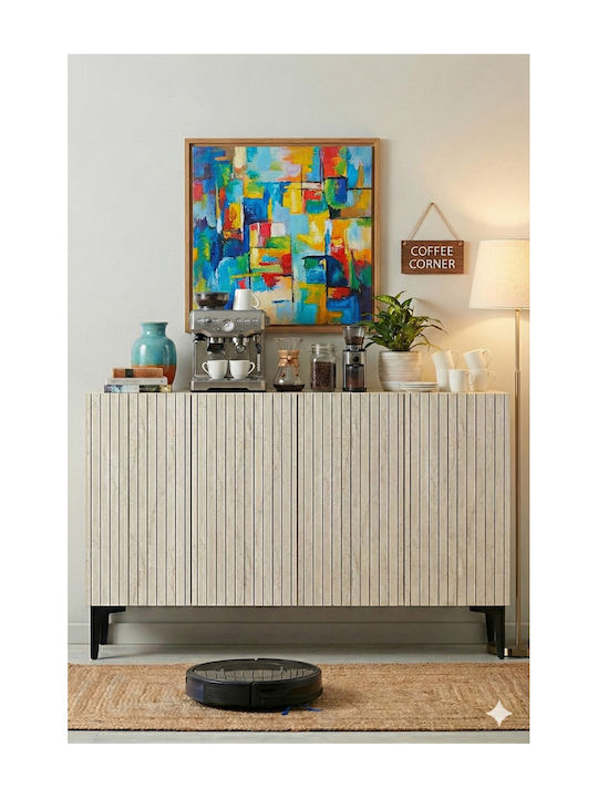 Μπουφές Ξύλινος Πολύχρωμος 120x30x75cm