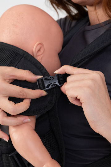 SteweHome Klassischer Babytragetuch Schwarz mit Maximales Kindergewicht 15kg
