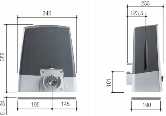 CAME Sliding Garage Door Motor Up To 1200kg 801MS-0700