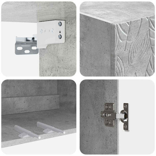 vidaXL Dulap De Baie 66x34.5x90cm Gri
