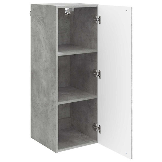 vidaXL Bathroom Cabinet 33x34.5x90cm Gray