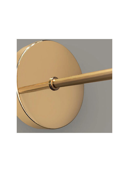 SteweHome Modern Wall Lamp with E27 Socket and Switch Gold