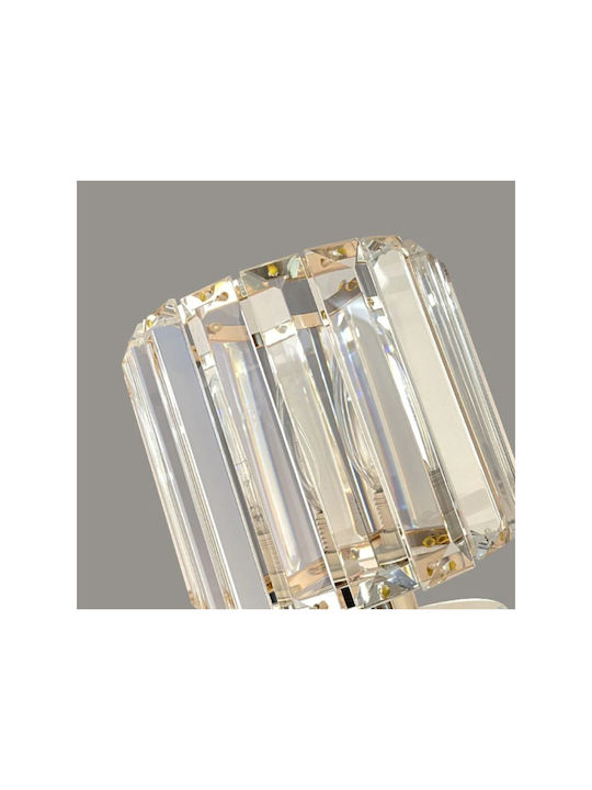 SteweHome Modern Wall Lamp with E27 Socket and Switch Gold