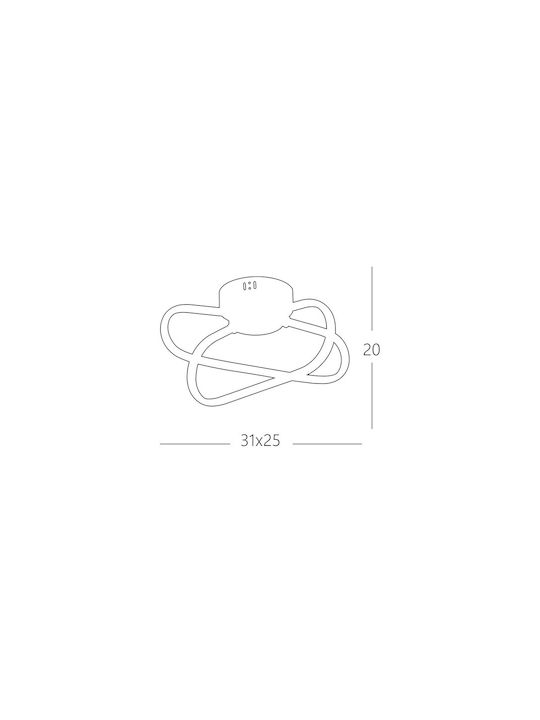 SteweHome Deckenleuchte montieren 31cm Mehrfarbig mit Integrierter LED