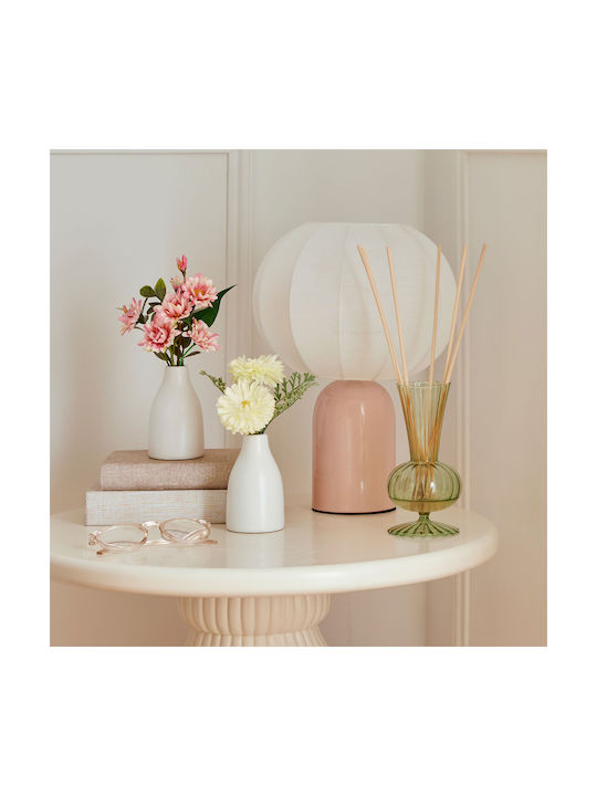 Tobie Metal Table Lamp for E27 Fitting with Pink Shade and Base